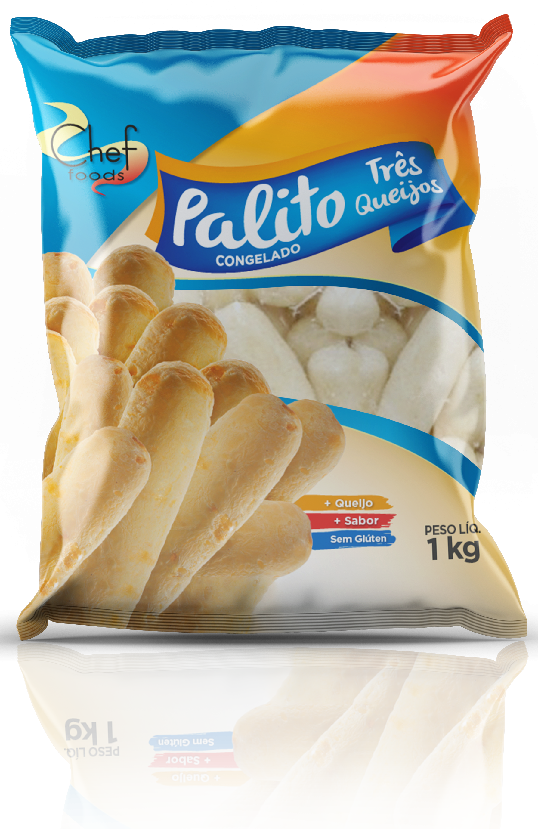 Palito três queijos 1kg